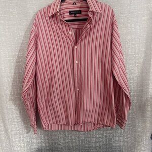 Kenneth Cole Red Casual Button Down Shirt